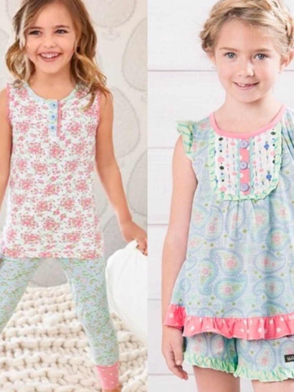 Matilda Jane | Bed Head In For The Night Paisley Floral Ruffle PJ Set Bundle Lot - Picture 16 of 16